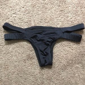Black cut out bikini bottoms